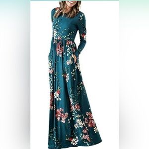 Zesica size S 3/4 sleeve fall maxi dress